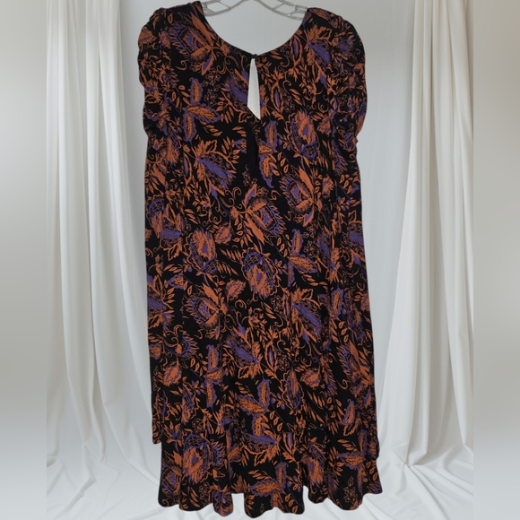Free People Hello Lover NOIR Floral Tunic/ Dress Size Large - Picture 2 of 10